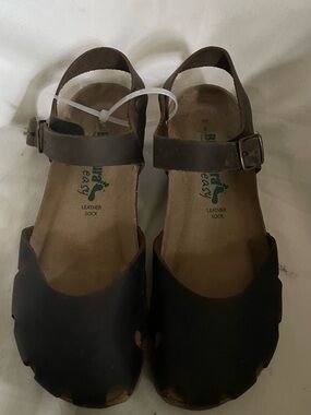 BIONATURA dark brown cork sandals/ shoes like new 39/8